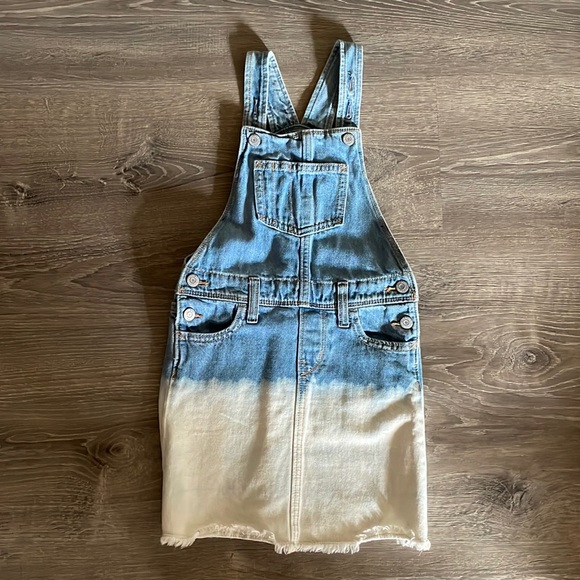 old navy denim jumper dress Old Navy Baby Denim Jumper Dress 6-12M Red Daisy Floral Gingham Country Summer